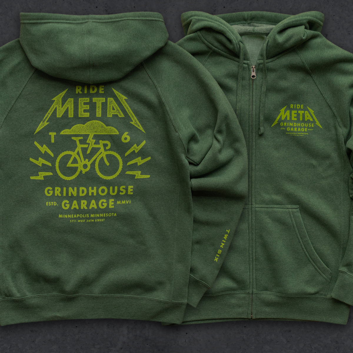Ride Metal Zip Hoodie