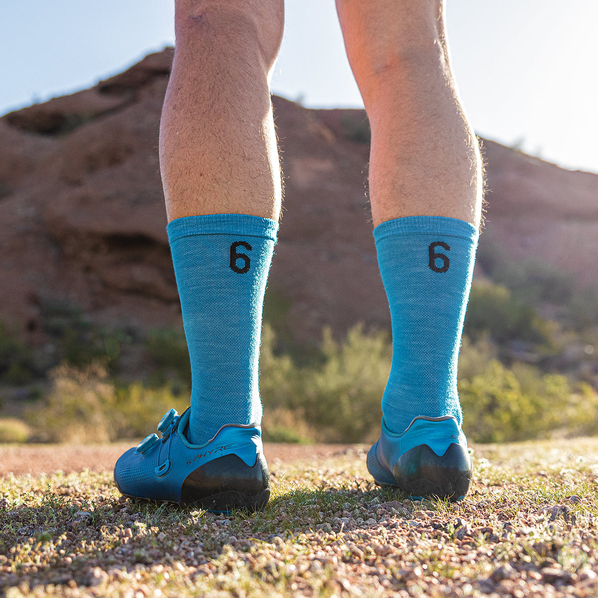 Standard Socks (Wool) (Cyan)